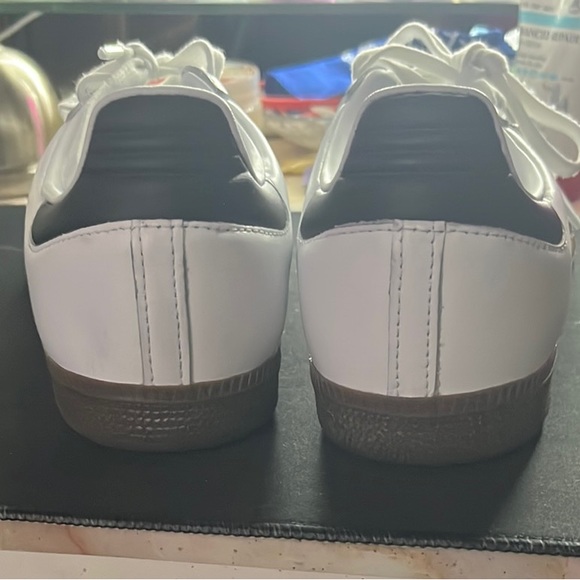 Adidas Samba White and Black Trainers - Picture 3 of 4